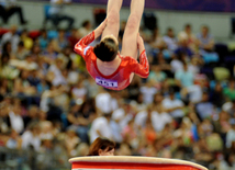 İdman gimnastikası üzrə fərdi çoxnövçülük yarışlarının finalı keçirilir. Bakı, Azərbaycan, 18 iyun 2015